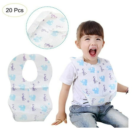 

Childrens hair accessories 20PCS Children Disposable Bib Non Woven Fabric Waterproof And Dirty Bib CHMORA
