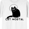 thumbnail image 2 of Derpy Kitty Black Cat Mortal Men's White Graphic Tee - 6XL, 2 of 4
