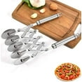 thumbnail image 3 of Juegos de utensilios de cocina,Cortador de masa, cortador de pizza de acero inoxidable, 5 ruedas, divisor de pasteles ajustable, cortador de pizza de acero inoxidable, para hornear en la cocina Vhermosa, 3 of 4