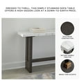 thumbnail image 3 of Signature Design by Ashley Burkhaus Sofa Table, Natural Marble Top, Dark Brown Oak Console for Living Room, 3 of 9