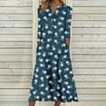 thumbnail image 1 of Babysbule Liquidation Robes d'Automne pour Femmes Mode Femmes Décontracté Élégant Col Rond Imprimé Été Manches Longues Poches Robe, 1 of 5