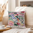 thumbnail image 3 of Ethan Taylor Landscape and Nature Throw Pillow Soft Cushion Cover 'Henri Matisse La Japonaise Nature Rivers' Bohemian Pattern Decorative Square Accent Pillow Case, 16x16 Inches, Green, Red, 3 of 5
