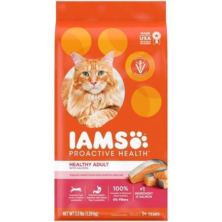 UPC: 0019014804115 | IAMS Proactive Health Salmon Dry Cat Food 3.5 lb Bag
