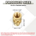 thumbnail image 2 of Uxcell Threaded Inserts, Brass Heat Set Insert Female Threaded Inserts Metric Knurled Nuts Embedment Nut 100 M2.5x6x4mm, 2 of 7