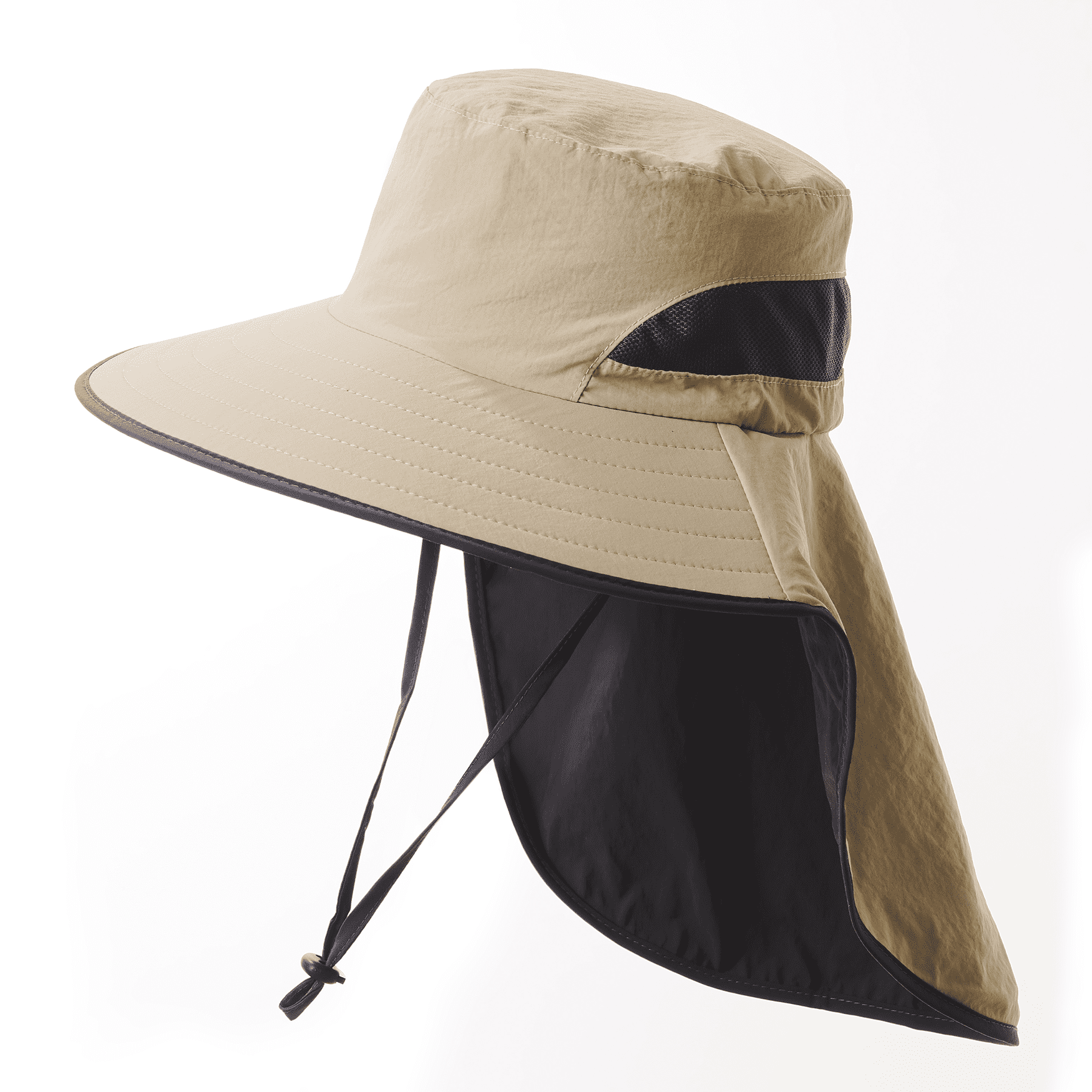 Bamboopack Chapeau de paille pliable à large bord pour femme avec nœud UPF 50+ (kaki