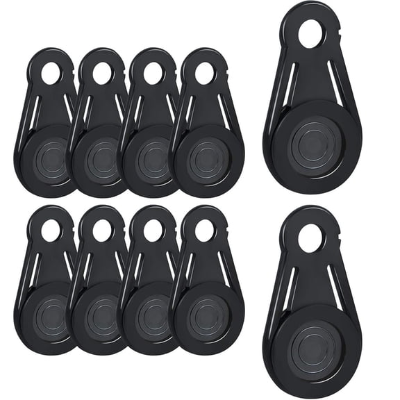 NOGIS 10Pcs Tarp Grabbers Movable Tarp Clips Heavy Duty Lock Grip Tarp Grabbers Movable Snaps Clip for Outdoor Camping Tent Awning Banner Cover Tarps and Plastic Sheeting, 84mm, Black