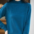 thumbnail image 5 of yillto Fall Sweaters for Womens Mock Neck Long Sleeve Pullover Basic Knit Casual Lightweight Sweater, 5 of 6