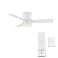 thumbnail image 2 of San Francisco Indoor and Outdoor 3-Blade Smart Ceiling Fan 44in Matte White with 3000K LED Light Kit and Remote Control, 2 of 3