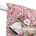 thumbnail image 4 of Pink Orchid Flowers Swag Valances for Windows, Kitchen Window Curtains Over Sink, Vintage Floral Leaves Plants Spring Window Treatment Curtains for Living Room/Bedroom Curtains 2 Panel Sets 36"x45", 4 of 8