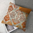 thumbnail image 7 of nygtbtfer Fall Pillow Covers , Orange and Cream Ethnic Design Outdoor Decorative Throw Pillows for Couch, Carpet Pattern Decor Cushion Cover 2 Pcs Linen Pillowcase for Bed Car Safa White, 7 of 7