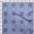 thumbnail image 4 of oneOone Cotton Poplin Medium Blue Fabric Moroccan Mosaic Sewing Material Print Fabric By The Yard 56 Inch Wide, 4 of 5