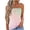 2893#Multicolor, variant on Women's Strapless Sleeveless Blouse with Lace-like Perforated Pattern Summer Casual Tops