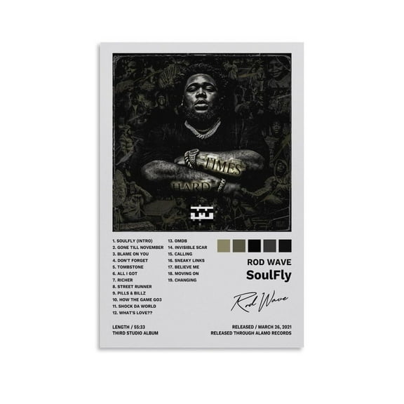 Rod Poster Wave Soulfly Album Cover Poster Decorative Painting Canvas Wall Art Print Modern Family Bedroom Decor Posters for Room Aesthetic