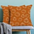 thumbnail image 3 of Fall Pillow Covers 16 X 16 Inch Set of 2 for Fall Decor Throw Pillow Covers Orange Pumpkin Cushion Cases Autumn Thanksgiving Decorative Outdoor Pillows for Couch Home Sofa Living Room, 3 of 5