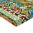 thumbnail image 2 of Ambesonne Striped Fitted Sheet, Patchwork Style Spring, California King, Multicolor, 2 of 3