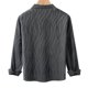 thumbnail image 3 of Blusa y camisa de manga larga con cuello vuelto para hombre, color liso, informal, a la moda, con bolsillos, solapa, manga larga, botones, cárdigan, abrigo, blusa de poliéster para hombre, 3 of 7
