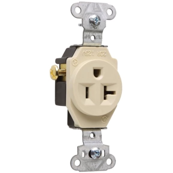 Legrand Pass Seymour 5351ICC8 Specification Grade Single Receptacle 20 Amp 125 volt Ivory