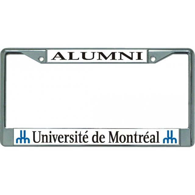 Cadre de Plaque d'Immatriculation Chromée Alumni de Montréal