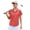 Gloss Pink, variant on Pinspark Polo Shirts for Women Moisture Wicking Golf Shirt Half Zip Pullover Curved Hem Athletic Tennis Tops