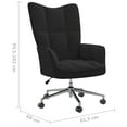 thumbnail image 4 of vidaXL Relaxing Chair Black Velvet, 4 of 5