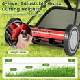 thumbnail image 2 of YYAo 16 Inch Push Lawn Mower with 5 Steel Blades and Grass Catcher Bag-Red, 2 of 11