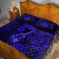 thumbnail image 4 of Hawaii Ukulele Duvet cover Polynesian Pattern Navy Blue Version LT01, 4 of 5