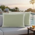 thumbnail image 5 of Pack of 2 Outdoor Pillow Covers 20x12 Inch Waterproof Sage Green Greek Key Throw Pillow Covers,Decorative Couch Pillow Shams Protectors Geometric Greece Ancient Farmhouse Geo Cushion Pillowcases, 5 of 8