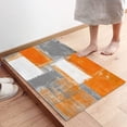 thumbnail image 4 of Kitchen Rugs and Mats Non-Slip Cushioned Anti-Fatigue Kitchen Rug with Runner Set of 2, Orange Gray Modern Abstract Art Painting Graffiti Design Kitchen Mats for Floor 19.7x31.5inch+19.7x47.2inch, 4 of 6