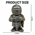 thumbnail image 4 of ICERUN 2Pcs Garden Gnomes,Resin Playful Knight Look Yard Decorations Outdoor,Clear Armor Details Funny Garden Gnomes,Style3, 4 of 7