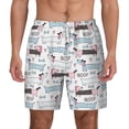 thumbnail image 3 of Uemuo Dachshund Dog Puppy Pattern Mens Swim Trunks Quick Dry Board Shorts with Mesh Lining, Stretch Beach Shorts Quick Dry No-Chafing Board Shorts-3X-Large, 3 of 9