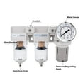 thumbnail image 2 of NANPU DFR-02 1/4" NPT Air Drying System - Double Air Filters, Air Pressure Regulator Combo - Semi-Auto Drain, Poly Bowl, 2 of 8