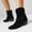 Black, variant on Women's Fashionable Casual Versatile Cool Eye-Catching Fall and Winter Style Comfortable High-End British Western Cowboy Boots Black