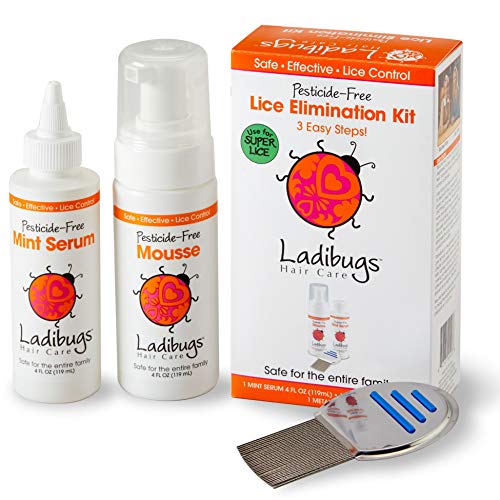 Ladibugs One and Done Lice Treatment Kit - 3-Step Elimination - Comb,  Mousse, Serum | Natural & Effective Head Lice & Nit Fix | Safe Removal for  Kids, ...