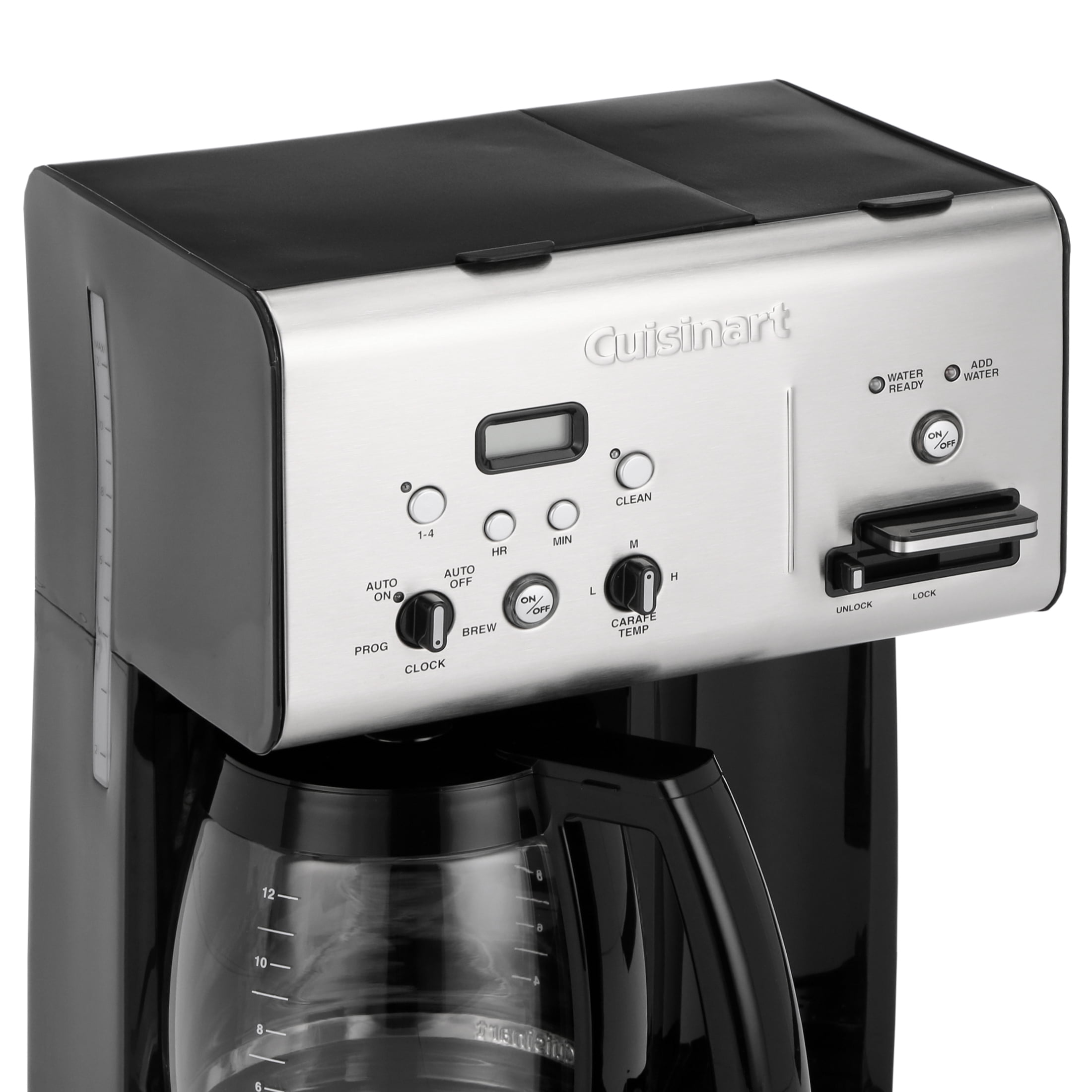  Cuisinart Plus 12-Cup Hot Water Coffee Maker, Black/Stainless