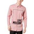 thumbnail image 1 of Camisa Love Moschino Hombre Botones Logo Terciopelo Roja XL, 1 of 1
