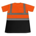thumbnail image 7 of BXINGOHAI High Visibility Shirts Safety T Shirts with Reflective Strips and Pocket Short Sleeve Mesh Hi Vis Construction Work Class Shirt Orange,XL, 7 of 7
