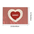 thumbnail image 3 of Rugs For Entryway Heart-Shaped Red Doormat 23.62 in x 15.75 in PVC Loop Pile Skidproof Sand-Scraping Floor Mat, 3 of 6
