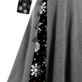 thumbnail image 4 of Lilgiuy Women Autumn Christmas Printing Causal Off-The-Shoulder Button Long Sleeve Vacation Dress Gray 2022 Fall Winter, 4 of 4