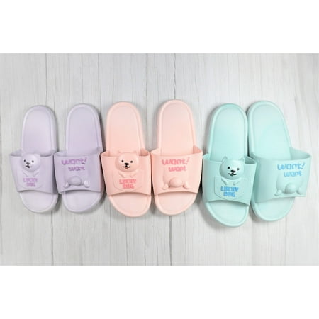 

Indoor Slippers Cute Bear Soft Foam
