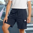 thumbnail image 2 of TinyBloomm Kids Boys Elastic Waistband Cargo Shorts Running Shorts Pull On Jogger Quick Drying Stretch Sports Shorts With Pockets, Size 7-8 Years, 2 of 5