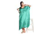 thumbnail image 2 of Gypsie Blu Satin Silk Kaftan for Women Sleepwear Maxi Dress Adjustable Nightgown Plus Size Kimono Sleeve Ladies Caftan Online, 2 of 6