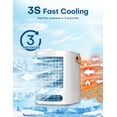 thumbnail image 2 of FANCOLE Aires acondicionados portátiles, aire acondicionado pequeño 3 en 1 con humidificación de 3 niveles y 3 velocidades, luces nocturnas de 7 colores, tanque de llenado superior para refrigeración, 2 of 5