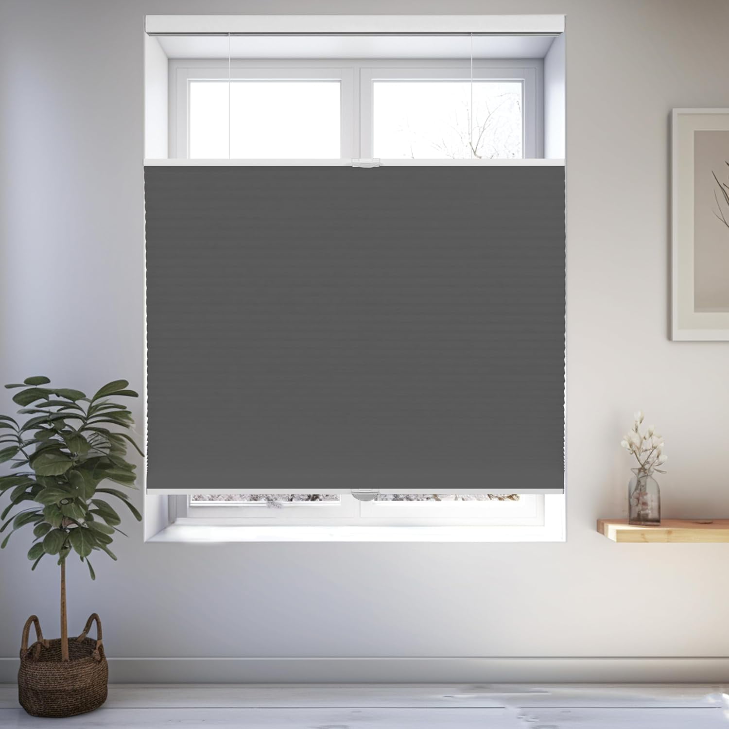 Chicology Steel Light Filtering Cordless Top Down Bottom Up Cellular Shades 51.25 in. W x 48 in. L