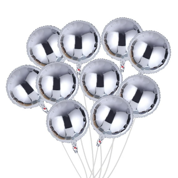 SOPOTUTU Party Balloons Silver Aluminium Film Balloon 10Pcs