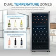 thumbnail image 2 of Newair Freestanding 76 Bottle Dual Zone Compressor Wine Fridge Ultra-Quiet Compressor, Adjustable Racks, 2 of 16