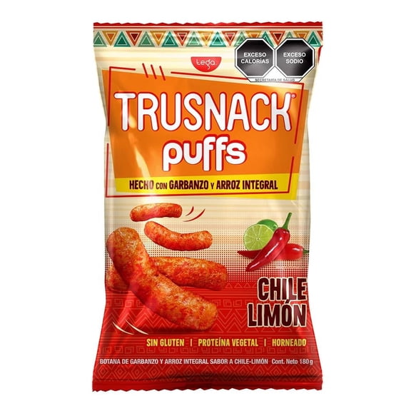 Botana Trusnack Puffs chile limón 180 g
