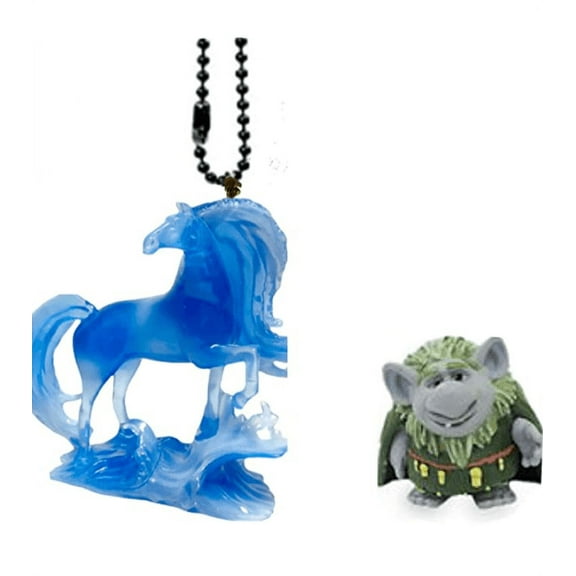 Nokk Elsa’s Horse & Pabbie Troll PVC Keychain Dangler Ornament Figure Frozen New