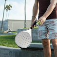 thumbnail image 1 of Raqueta de tenis de remo, raqueta de tenis de padel con correa de muñeca, núcleo de espuma superficial de fibra de carbono para niños, junior, adultos 1 raqueta solamente, 1 of 8