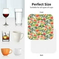 thumbnail image 6 of Yiaed Fruits Peach1 Print Leather Coasters for Drinks - Cup Coasters Coffee Table Kitchen Table Bar, Home & Office Gifts Handmade Drink Coasters-Square, 6 of 6