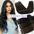 thumbnail image 2 of Benehair 100% Remy Real Human Hair Extensions Micro Ring Easy Loop In Hair Tips Nano Beans Russian Remy Hair Thick Strands 50g 16"-24" Striaght Black, 2 of 12